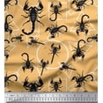 thumbnail image 1 of Soimoi Crepe Silk Fabric Geometric Shapes & Scorpion Insects Print Fabric by Yard 42 Inch Wide, 1 of 1