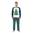 thumbnail image 3 of Stralyhd Family Matching Christmas Pajamas Set Funny Xmas Tree Print Long Sleeve Tops and Plaid Pants Holiday Sleepwear Outfits, 3 of 7