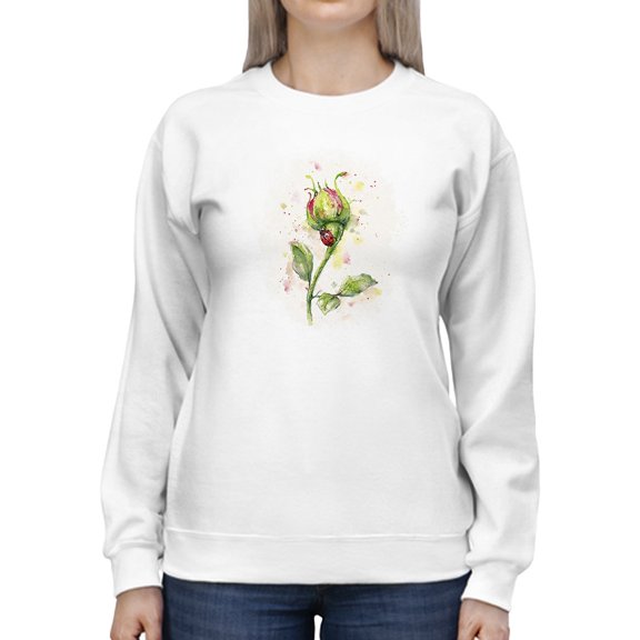Artshine Ladybug Lane Sweatshirt Women -Sillier Than Sally Designs, Female Medium