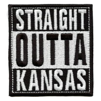 Straight Outta Kansas Patch Embroidered Iron On