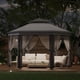 thumbnail image 1 of Qinaqin 13' x Pop-Up Gazebo Canopy Tent con Zippered Malla Sidewalls y Carrying Bag Event Shelter para Patio Garden Backyard cm de Profundidadark Gris Light, 1 of 6