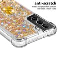 thumbnail image 3 of Funda para Samsung Galaxy S21 Plus 5G con Brillo Líquido Flotante, Purpurina, Parachoques y Anillo Giratorio Soporte, 3 of 5