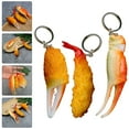 thumbnail image 2 of 3pcs Key Chains Crab Claw Shape Keychain Bag Pendant Fried Shrimp Key Ornament, 2 of 5