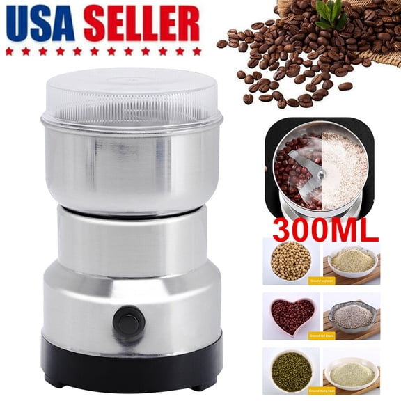 Yuniba Coffee Grinder Stainless Steel Electric Versatile 200W 300ML 100 g