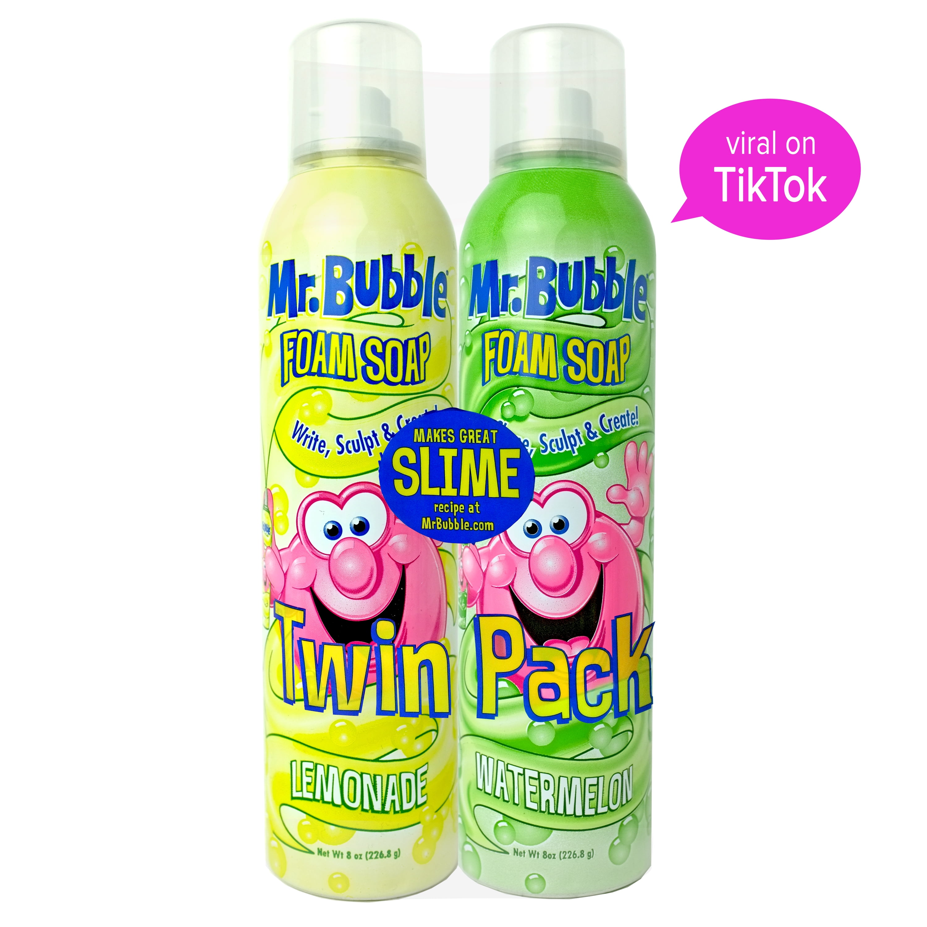(2 Pack) Mr. Bubble Foam Soap, Rotating Colors, 8 Oz