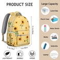 thumbnail image 6 of "Sunflower Print Backpack for Women - Wildflower Themed School Backpack, Water-Resistant College Bag, Laptop Backpack for Work & School", 6 of 6