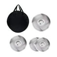 thumbnail image 2 of Paquete de 4 platillos de bajo volumen, platillos de batería de aleación liviana con bolsa de almacenamiento, juego de práctica de 14 pulgadas, 16 pul, 2 of 8