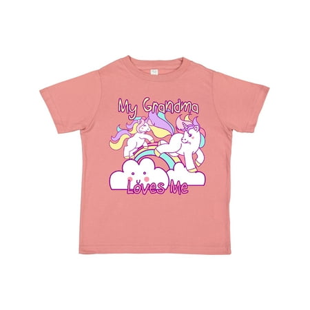 

Inktastic My Grandma Loves Me Unicorn Gift Toddler Toddler Girl T-Shirt
