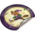 thumbnail image 5 of Halloween Witch Broom Christmas Tree Mats Waterproof Tree Skirt, Flowers Night Xmas Tree Stand Tray Mat Floor Protector Pad for Holiday Party Decoration, 28.3", 5 of 6