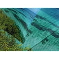 thumbnail image 4 of Ambesonne Coastal Quilted Bedspread Set 3 Pcs, Green Trees Clear Water, Queen Size, Blue Turquoise Green, 4 of 5