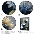 thumbnail image 3 of Designart Hyperrealistic Blue And Gold Flower I Canvas Wall Art, 3 of 5