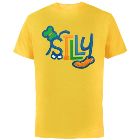 Disney Mickey and Friends Goofy Silly - Short Sleeve Cotton T-Shirt for Adults - Customized-Yellow