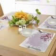 thumbnail image 4 of Ambesonne Wine Place Mats Set of 4, Grunge Abstract Framework, Standard Size, Lilac and White, 4 of 6