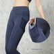 thumbnail image 1 of Pantalones de yoga con bolsillos laterales de malla que realzan la cadera para mujer, mallas elásticas de secado rápido en color melocotón para correr, ropa de yoga, pantalones de fitness, 1 of 3