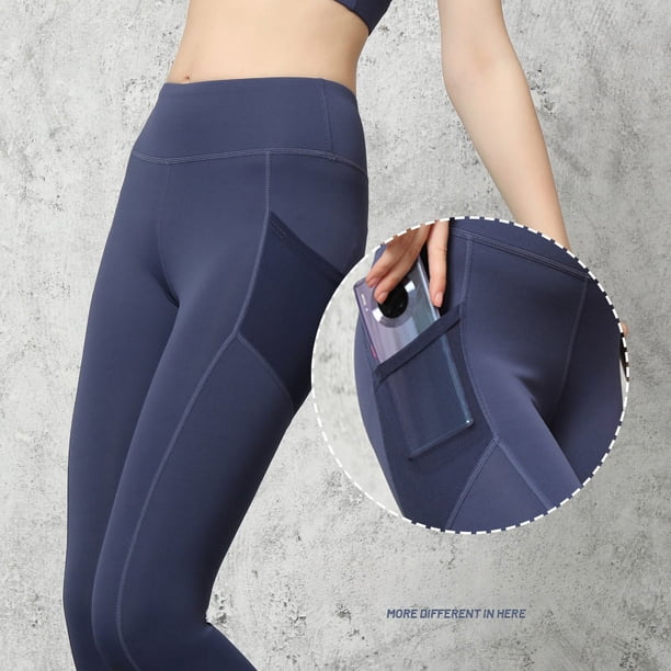 Pantalones de yoga con bolsillos laterales de malla que realzan la cadera para mujer, mallas elásticas de secado rápido en color melocotón para correr, ropa de yoga, pantalones de fitness