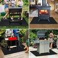 thumbnail image 4 of Tripumer Under Grill Mat Grill Mats for Outdoor 39 x 60 inch Fireplace Mat Fire Resistent Fireplace Hearth Mat BBQ Mat Waterproof Oil-Proof Grill Floor Pads Fire Pit Mat Black, 4 of 7