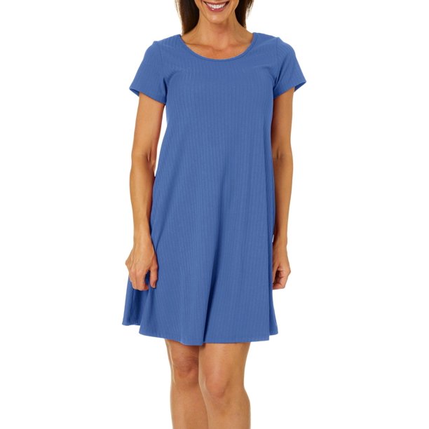 Lexington Avenue Lexington Avenue Womens Solid Ribbed Tshirt Dress