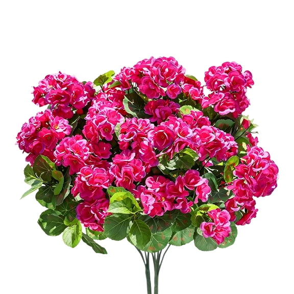 Artificial Silk Flowers Home Decor 15 Inch Uv Resistant Artificial Outdoor Flowers Red Decorations for Party Faux Flowers for Outdoor Planters