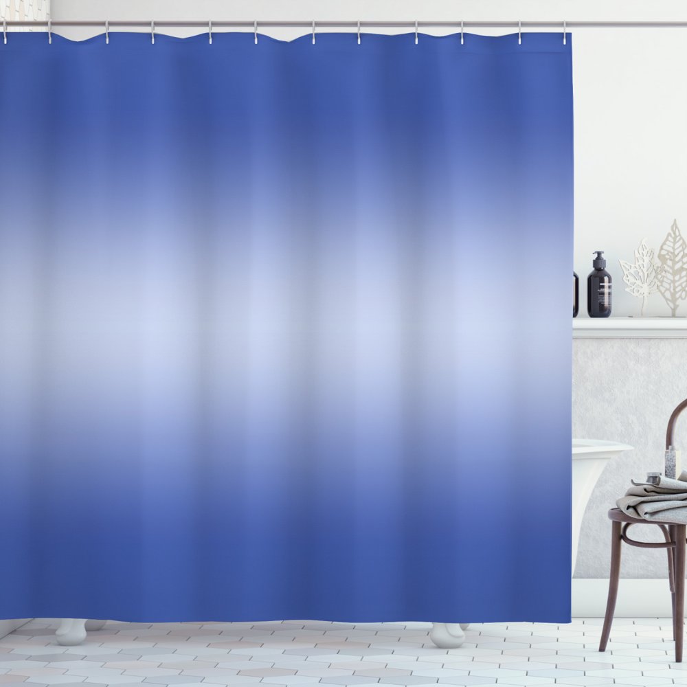 Ombre Shower Curtain, Evening Sky After the Sun Sets Inspired Dark Blue