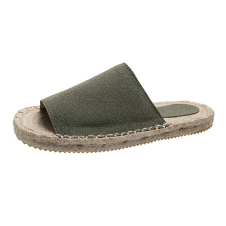

Pgeraug womens slippers Fashion Women s Casual Shoes Breathable Outdoor Pure Color Slippers mens slippers Green 41