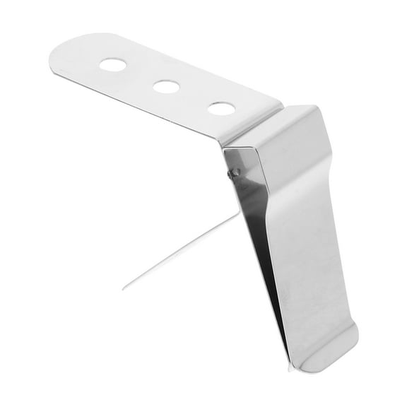 HOMEMAXS  Stainless Steel Clips Thermometer Holders Food Probe Silver