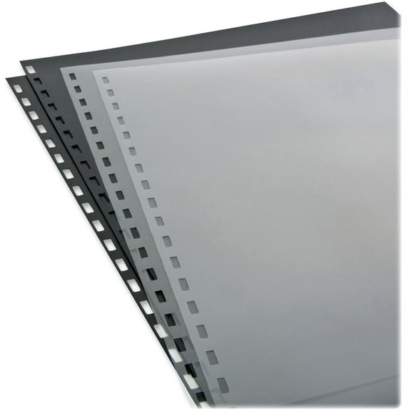 Swingline GBC, SWI26003, Prepunched ZipBind Covers, 10 / Pack, Black,Clear