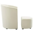 thumbnail image 3 of Modway Divulge Performance Velvet Arm Chair and Ottoman Set in Ivory, 3 of 7