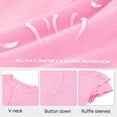 thumbnail image 3 of Womens Tops Dressy Casual Ruffle Short Sleeve V Neck Blouses Summer Button Down Business Work Elegant Shirts, 3 of 9
