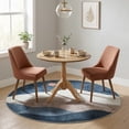thumbnail image 5 of RUG ROBOT 4ft Round Rugs, Modern Area Rug for Living Room, Non-Slip Washable Rug with Nature Inspired Design for Bedroom, Dining Room, Stylish Indoor Circular Abstract Rug Home Decor, Blue, 5 of 13