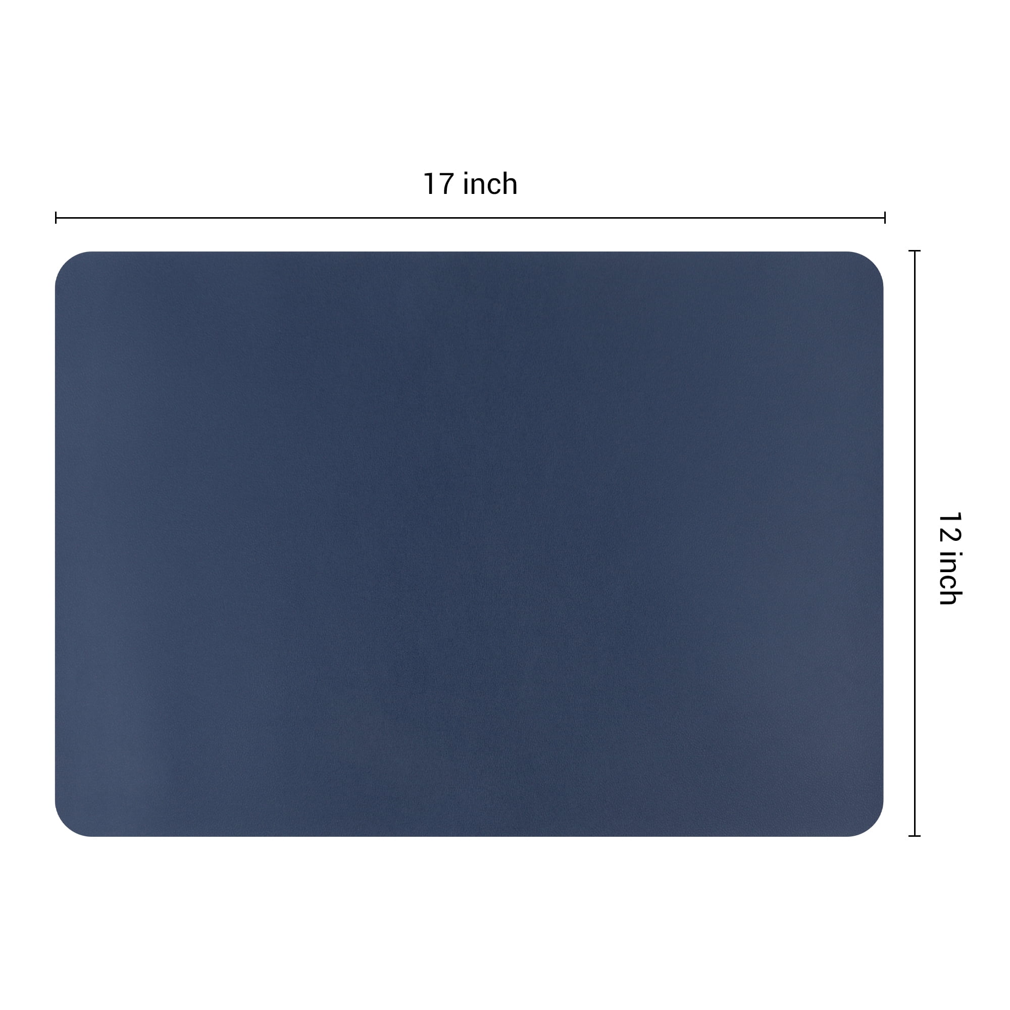 Unique Bargains 6 Pack Faux Leather Placemats for Kitchen Dining Table Decor Dark Blue