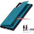 thumbnail image 6 of Galaxy A71 Wallet Case with RFID Blocking Card Holder,Premium PU Leather Double Magnetic Buttons Stand Flip Wrist Lanyard Strap Back Cover Case for Samsung Galaxy A71 6.7 Inch,Blue, 6 of 17