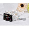 thumbnail image 6 of V-Moro Apple Watch Bands 38mm/40mm/41mm,Bracelet Beaded Apple Watch Series for Women,Fashion Handmade Beaded Strap-White, 6 of 7