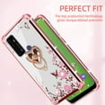 thumbnail image 5 of nancheng Phone Case for Cricket Dream 5G Cute Soft TPU Cover for Girls Women with Heart Kickstand Lanyard Shockproof Protective - Rose Butterfly, 5 of 8