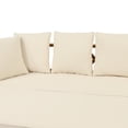 thumbnail image 4 of GDF Studio Camille Outdoor Extendable Acacia Wood Daybed Sofa, Teak and Beige, 4 of 8