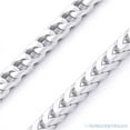 thumbnail image 2 of 5mm Arrow Link Franco Italian Chain Bracelet in Solid .925 Sterling Silver w/ Rhodium, 2 of 2
