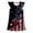 Black2, variant on Hiijoy Big Girl's Independence Day Nightgown Flutter Sleeves Home Nightdress, Sizes 3-10