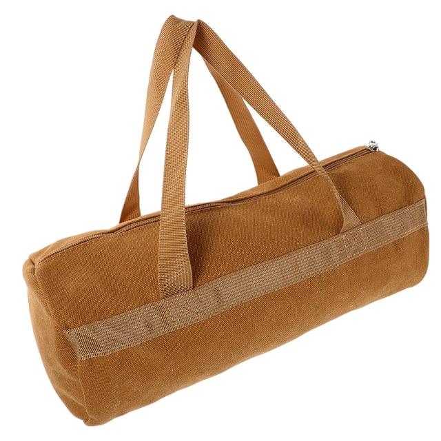 unbranded Bolsa Portátil De Lona Khaki Para Herramientas Y Estacas De Tienda Con Organización Para Camping