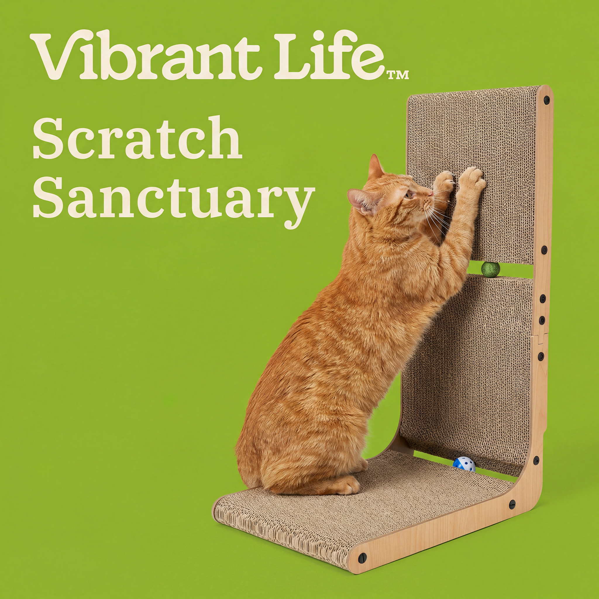 Vibrant Life L-Shaped Cat Scratcher with Dual Surfaces photo 4