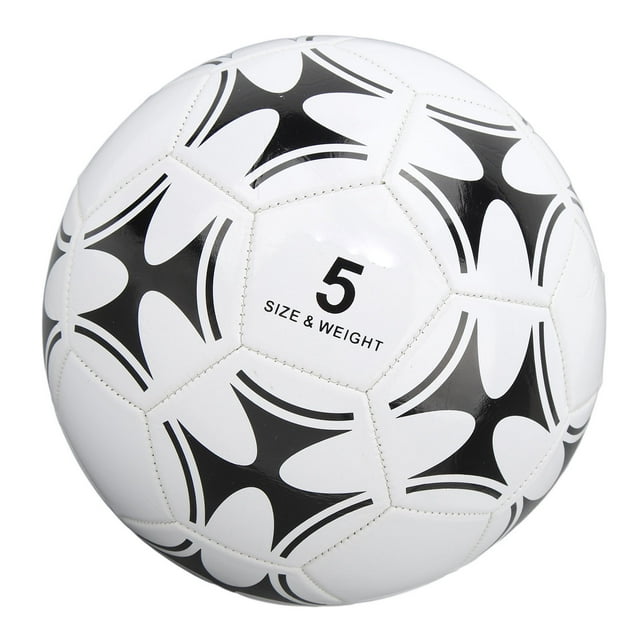 Soccer Ball, PU Leather Professional Kick Kids Training Football Standard Size for Matches Exams