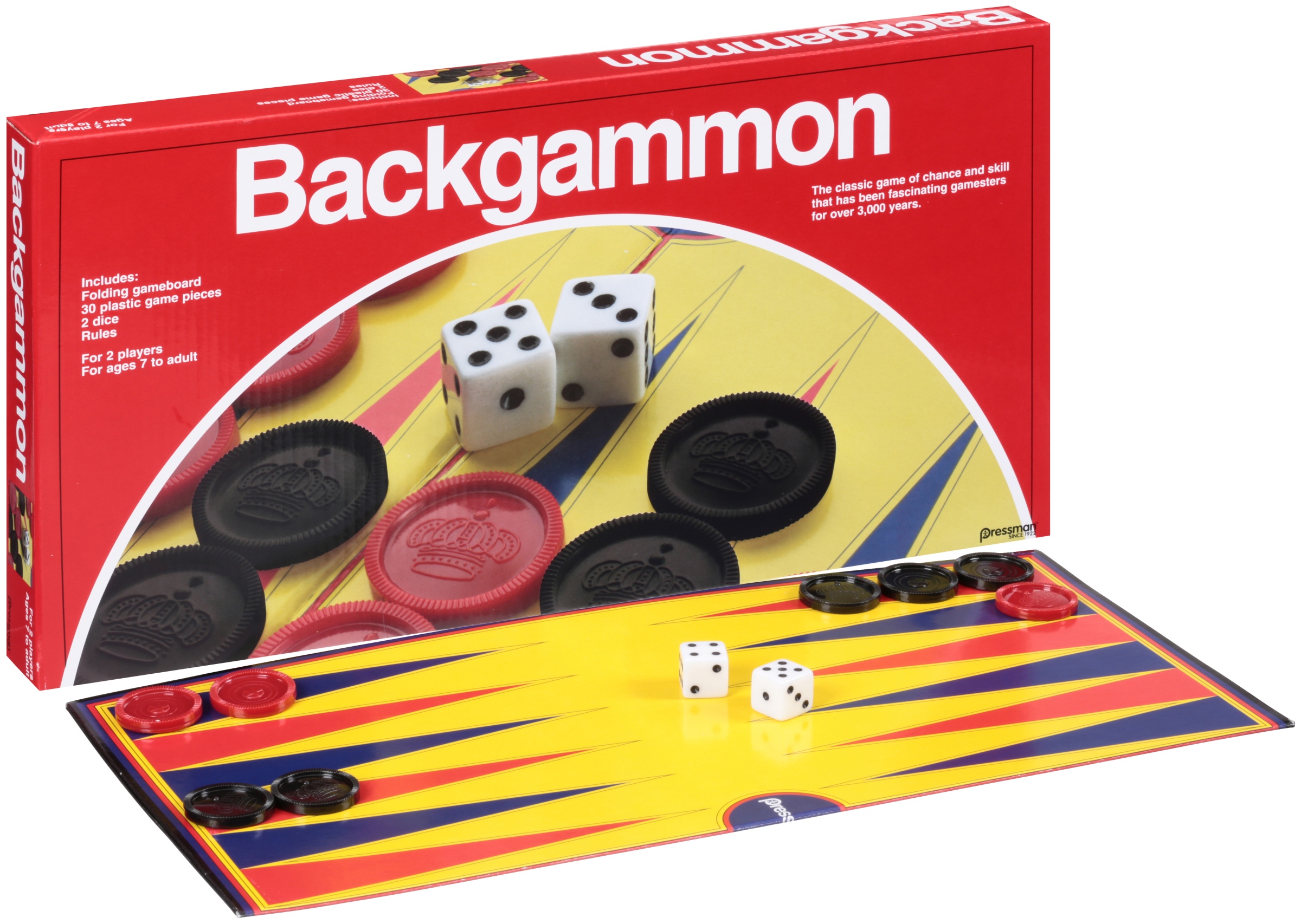 Pressman Toys - Backgammon Game With Fold Up Board