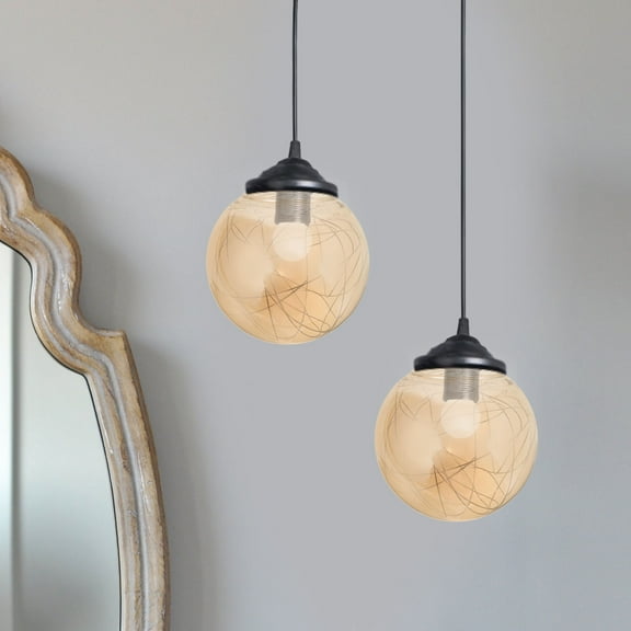 HOMEMAXS Glass Lamp Shade Decorative Lampshade Globe Ceiling Lamp Shade for Home Study Hotel