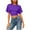 Purple, variant on Diufon Womens Crop Tops Summer Crew Neck Short Sleeve Ruched Tunic Top Stretchy Going Out Slim Basic Tees