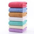 thumbnail image 4 of Toalla de lana de coral lisa, toalla de baño grande cepillada de doble cara gruesa （azul） NikouMX Muebles, 4 of 8