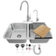 thumbnail image 1 of Fregadero de Cocina (Submontar) con Mezcladora de Acero Inoxidable y Kit de Instalación CNX Incluye Llave para Filtro de Agua + Tabla para Picar y Esc MEER Faucets by CNX  TD8247SC2+KITG8, 1 of 7