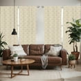 thumbnail image 2 of Ambesonne Baroque Window Curtains, Medieval Floral Pattern, Each 28" W x 95" L, Camel and White, 2 of 3
