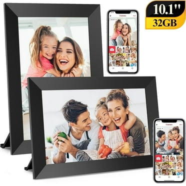 Ficcug 10.1 inch 32GB Wifi Digital Picture Frame,IPS HD Touch Screen Cloud Smart Photo Frames,Auto-Rotate,Share Photos/Videos Instantly from Anywhere,Gift for Friends and Parents