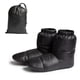 thumbnail image 2 of Soidarity Calcetines altos de plumón de invierno Botines de plumón de pato impermeables Cierre de cordón Botas de cubierta de pie rellenas para interior Ropa Deportiva, Zapatos negro L Soidarity OD015570-02, 2 of 6