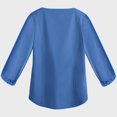 thumbnail image 4 of CFLVAEK Scrubs for Women Plus Size Long Sleeve Nurse Uniform with Pocket Comfy V Neck Underscrubs Solid Color Wrokwear Tops 2025 Blue S, 4 of 4
