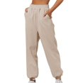 thumbnail image 3 of Women's Thin High Waisted Loose Sweatpants Comfortable High Waisted Jogging Pants With Pockets Casual Sweatpants, 3 of 4