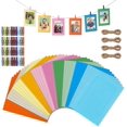 thumbnail image 1 of 40 Pcs Paper Photo Frame, 6 x 4 Inch Colorful Paper Frame Kraft Paper DIY Picture Frames with 40 Pcs Mini Clips and 4 Pcs Hanging Ropes for Photo Display Home Decor, 1 of 7